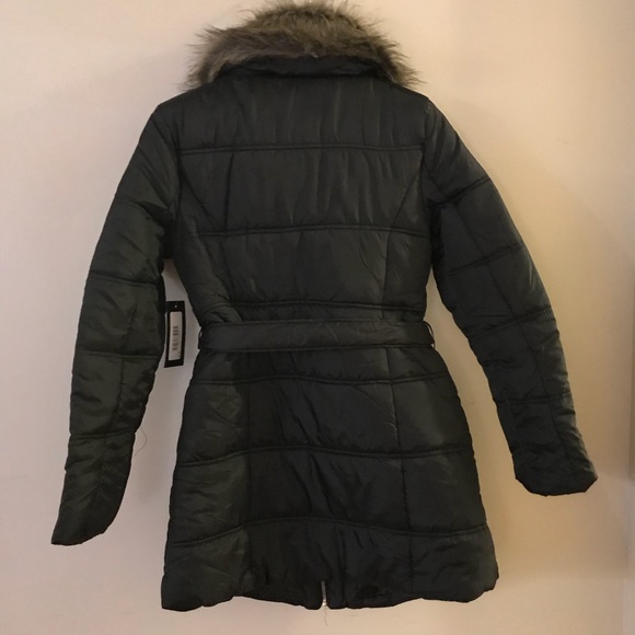 Women's Parka Jacket w/Faux Fur Trimmed Collar - Picture 3 of 6